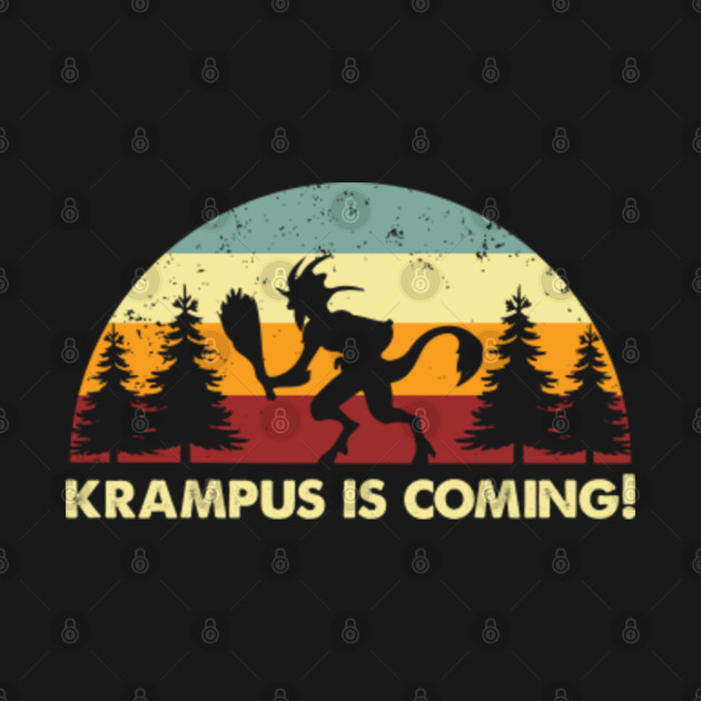 Discover Retro Krampus Is Coming - Krampus - T-Shirt
