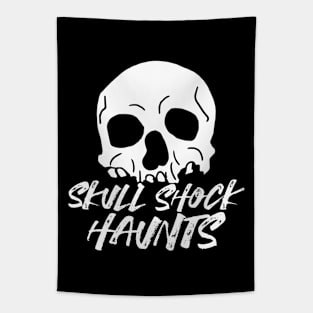 Haunting Shadows: Striking Halloween Skull Design Tapestry