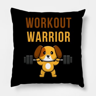 Dog Workout Warrior Pillow