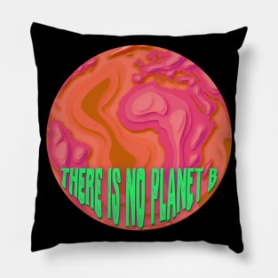 warm trippy there is no planet b ( paper cut out earth ) Pillow