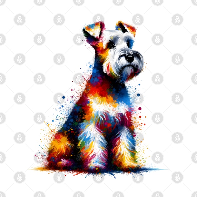 Colorful Abstract Glen of Imaal Terrier Splash Art by ArtRUs