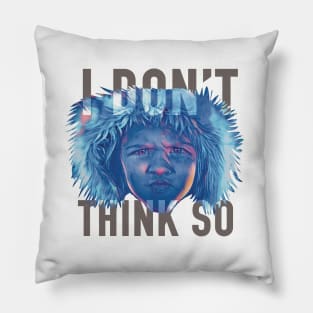 I Don’t Think So, Funny Graphic Design, Photographic Pattern Pillow