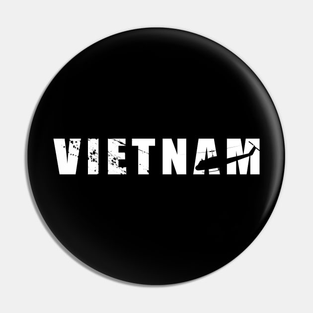 Vietnam War Veterans Day Gift Huey Silhouette Pin by Battlefields