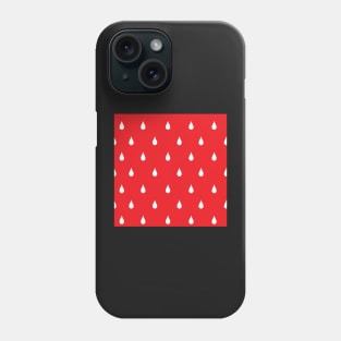 Raindrops in red and white Phone Case