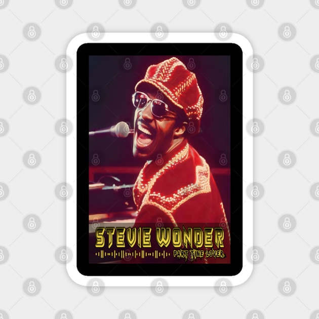 Smile stevie wonder Magnet by SIRAJAGUGUK