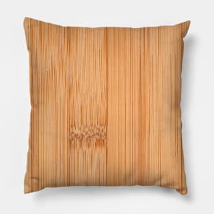 Cool light brown bamboo wood print Pillow