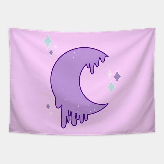 PASTELL MOON // pink Tapestry by KaonashixJo