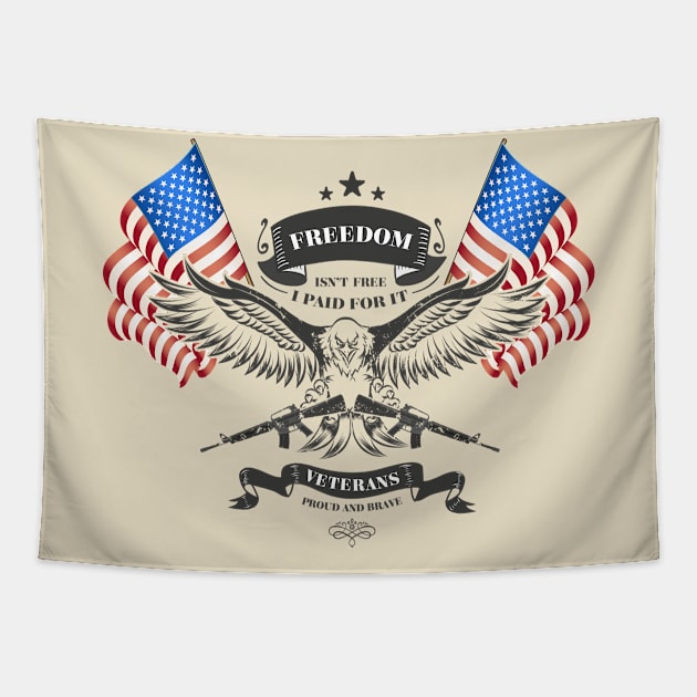 Veteran - Freedom is Never Free Tapestry by Wintrly