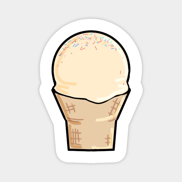 Kawaii Ice-Cream Magnet by kawaiiwithkarti