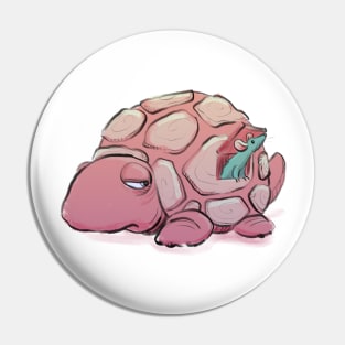 Tortoise and Mouse Pin