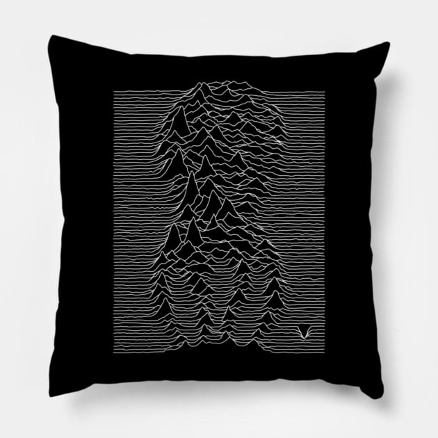 Tentacular Joy Division Unknown Pleasures Pillow by Super Octopus