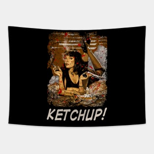 Graphic Ketchup Tapestry