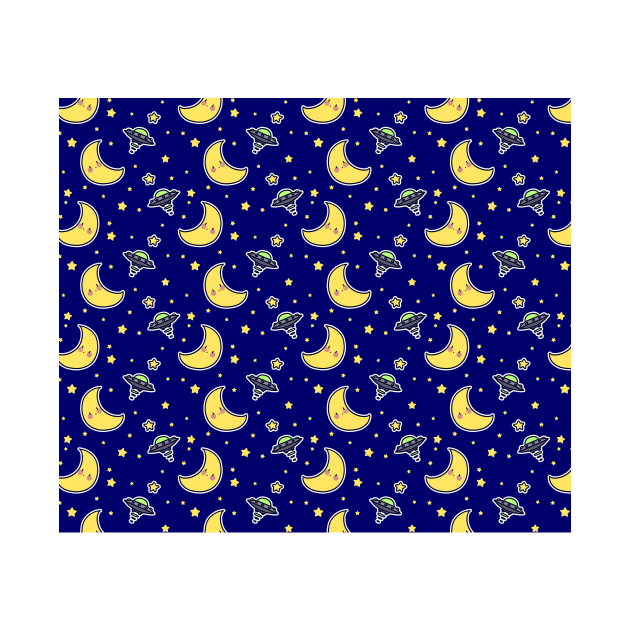 UFO Star and Moon Pattern by saradaboru