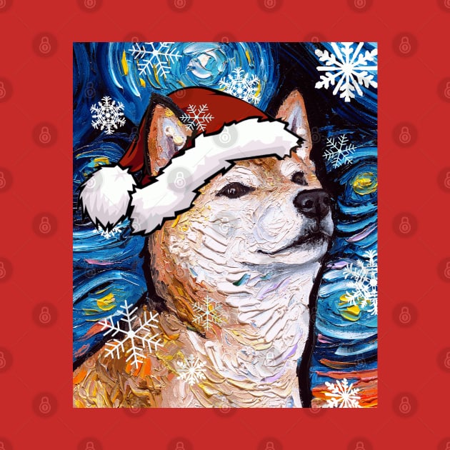 Shiba Inu Santa by sagittariusgallery