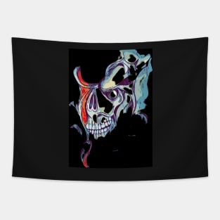 Flamboyant skull emerging Tapestry