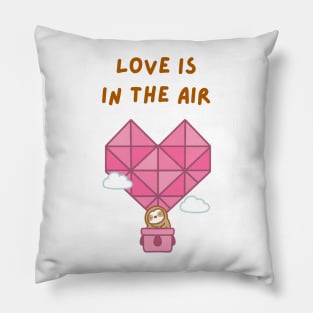 Love is in the Air Hot Air Balloon Sloth Pillow