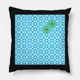 Tessellation tiling pattern in blue Pillow