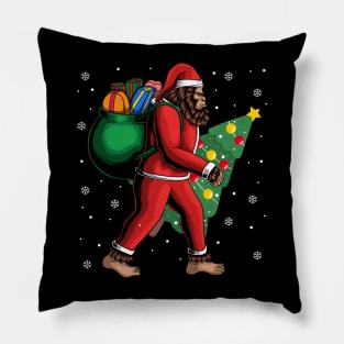 Christmas bigfoot Pillow