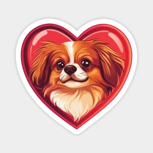 Tibetan Spaniel Dog Valentine Magnet