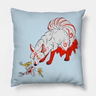 Kitsune and Koi Pillow