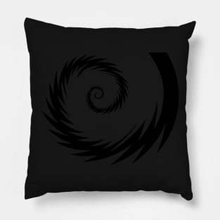 Black Spiky Spiral Pillow