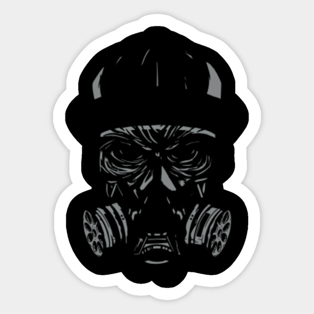 Skull Gas Mask Halloween Costume Scary Horror Halloween Sticker Teepublic