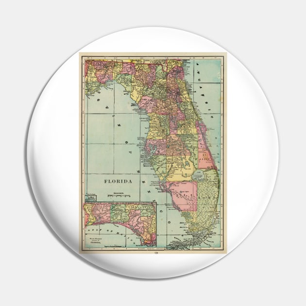 Vintage Map of Florida (1909) Pin by Bravuramedia