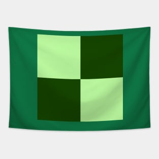 Pine and Mint Green Checkerboard pattern Tapestry