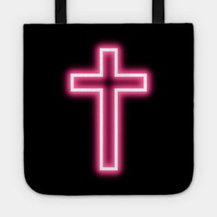 Pink Neon Cross Tote