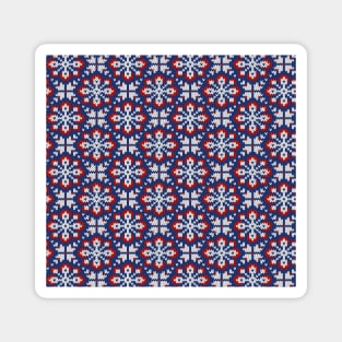 Fair Isle Knitting Pattern Art Magnet