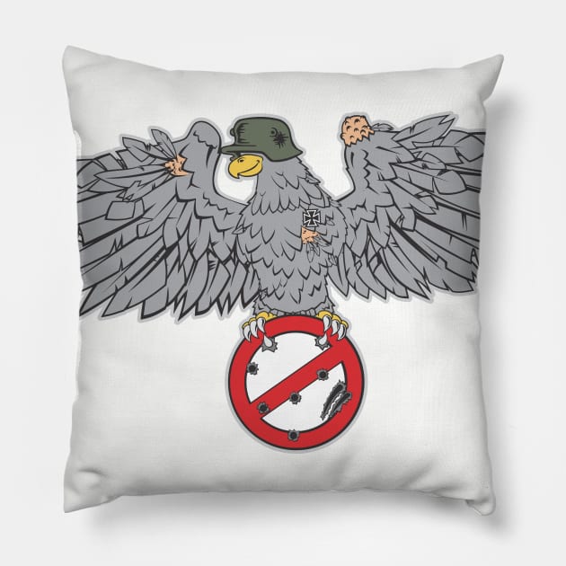 Wehrmacht Soldier Eagle Cartoon Pillow by MBK