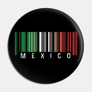 Mexico flag colors barcode Pin