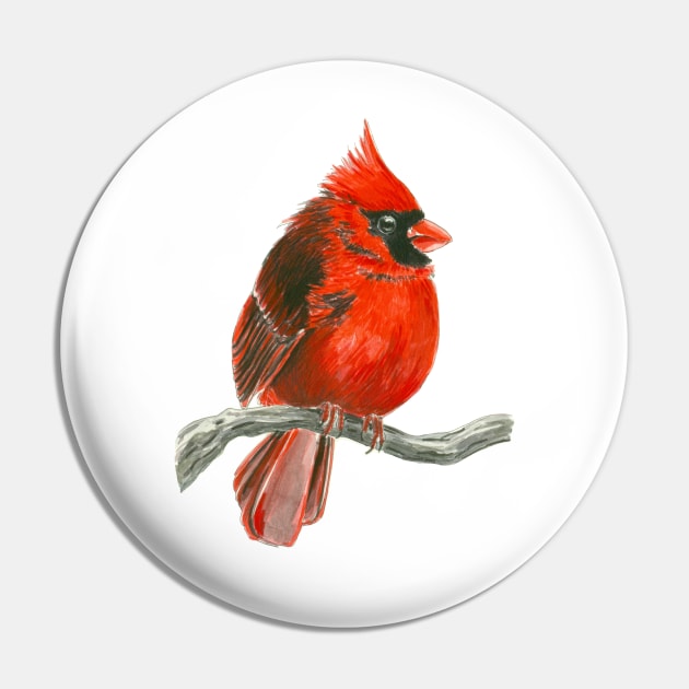 Cardinal bird Pin by katerinamk