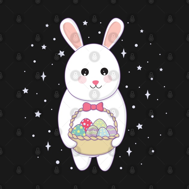 Rabbit with easter egg basket by sj_arts