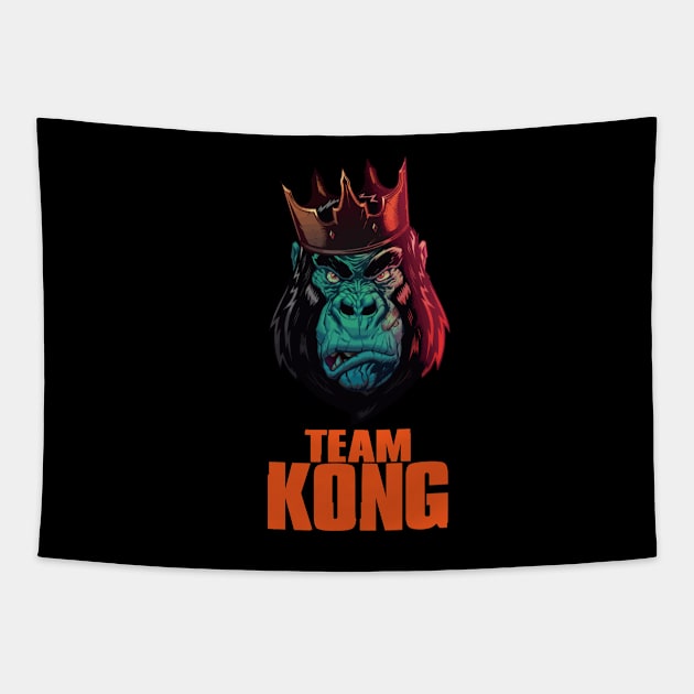 Godzilla vs Kong - Official Team Kong Neon Tapestry by Pannolinno