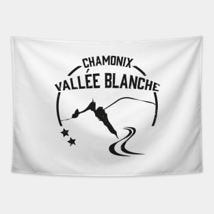 Chamonix Aiguille du midi vintage black Tapestry