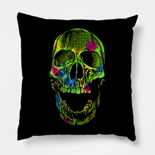 Neon Skull Pillow