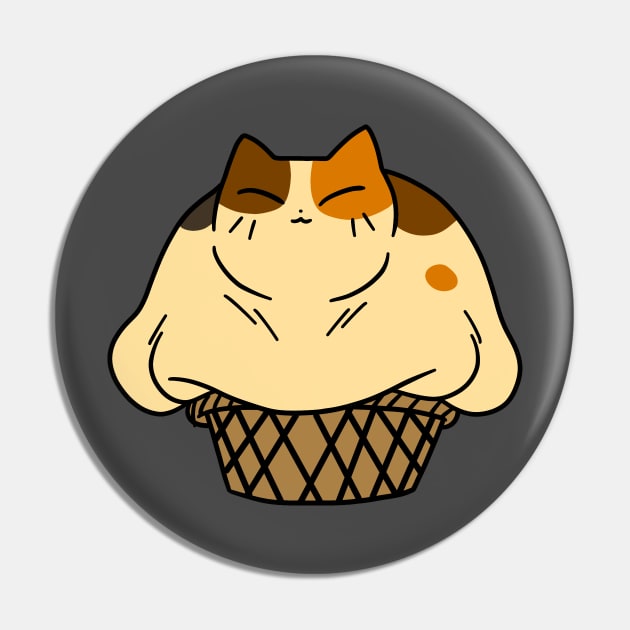 Fat Calico Tiny Basket Pin by saradaboru