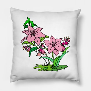 Pink Lily Pillow