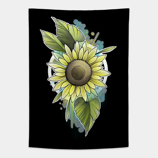 sunflower <3 (color) Tapestry by elywick