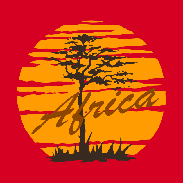 Africa Acacia Savanna Sunset by Hariolf´s Mega Store