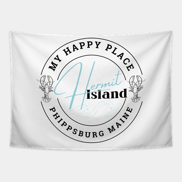 Hermit Island Campground Tapestry by Doodlehive 