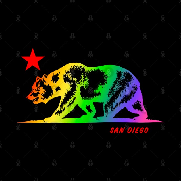 San Diego California Republic Bear by graphicbombdesigns