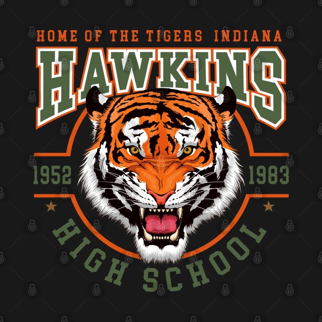 Hawkins High School Indiana Dks by Alema Art