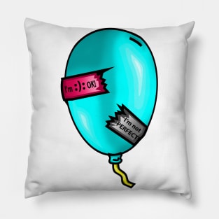 Imperfect Aqua Balloon - Self Love Pillow