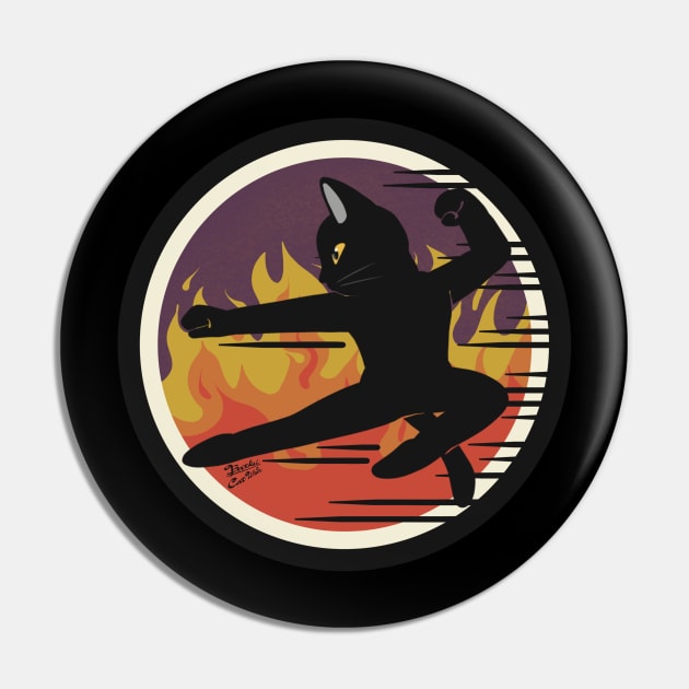 Kung-fu cat Pin by BATKEI