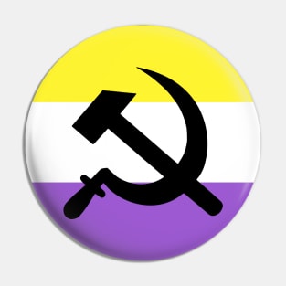 Nonbinary Communist Pin