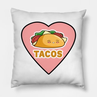 I Love Tacos Heart | Taco Time Pillow