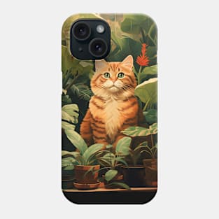 Purrfect Harmony: Cats and Plants - A Delightful Collection Phone Case