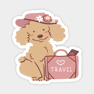 Poodles and Travels Magnet